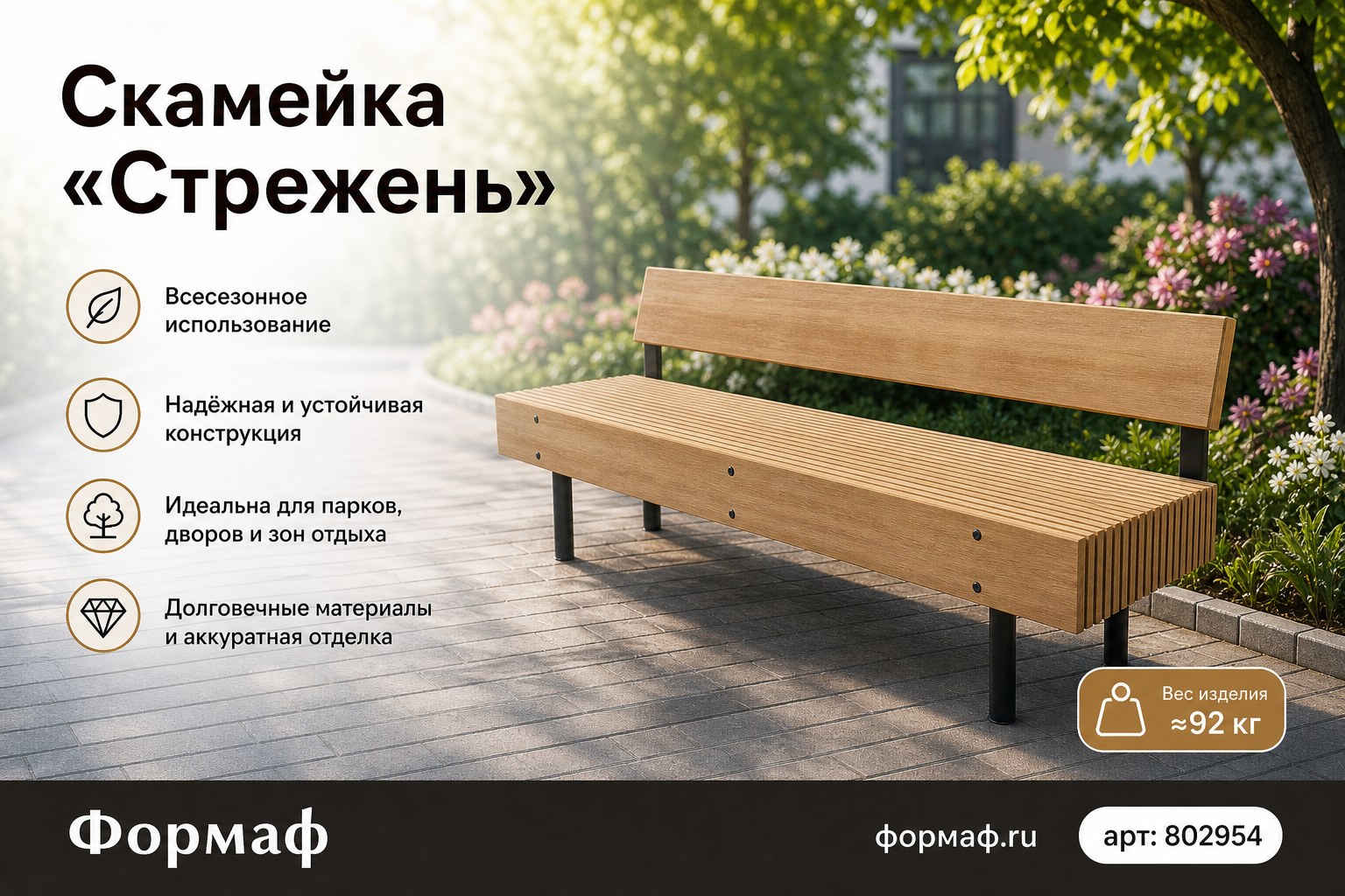 Скамейка «Лебедь»