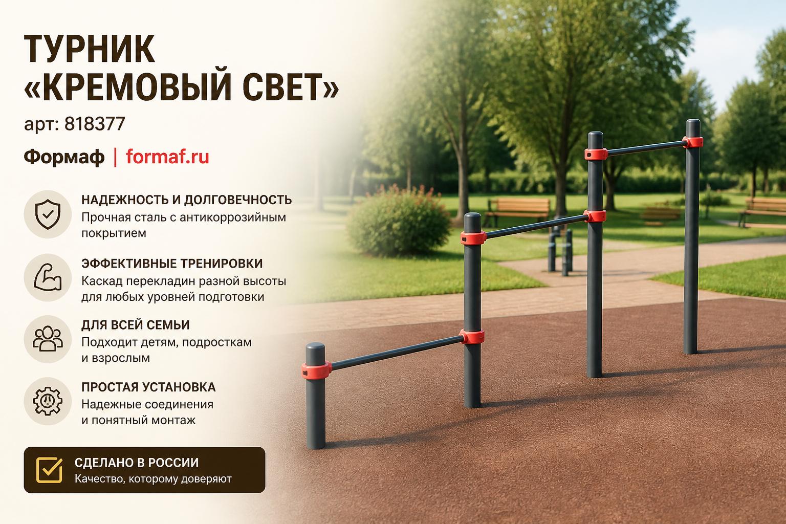 Турник «Кремовый свет»