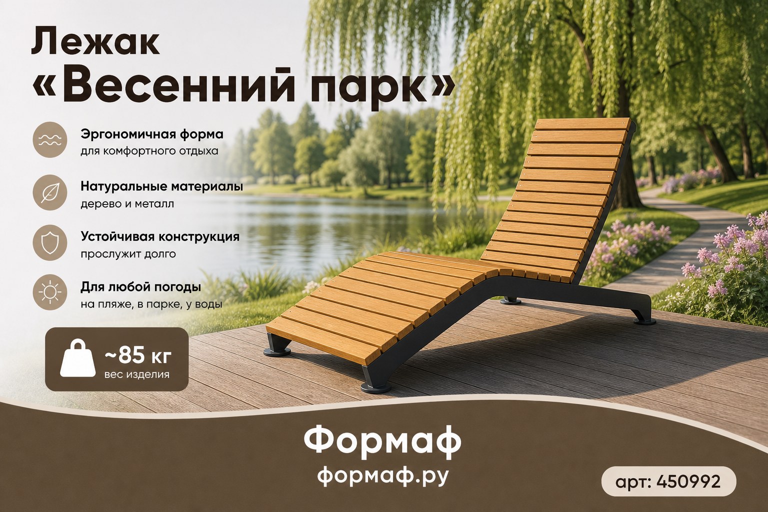 Лежак «Весенний парк»