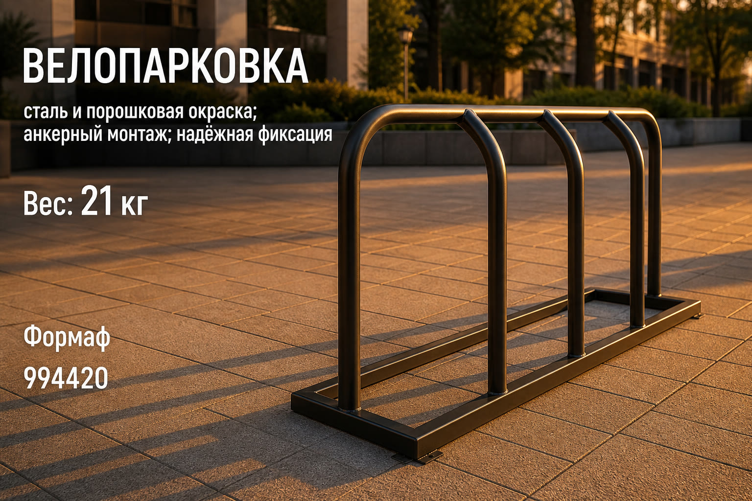 Велопарковка «Закат» — карточка