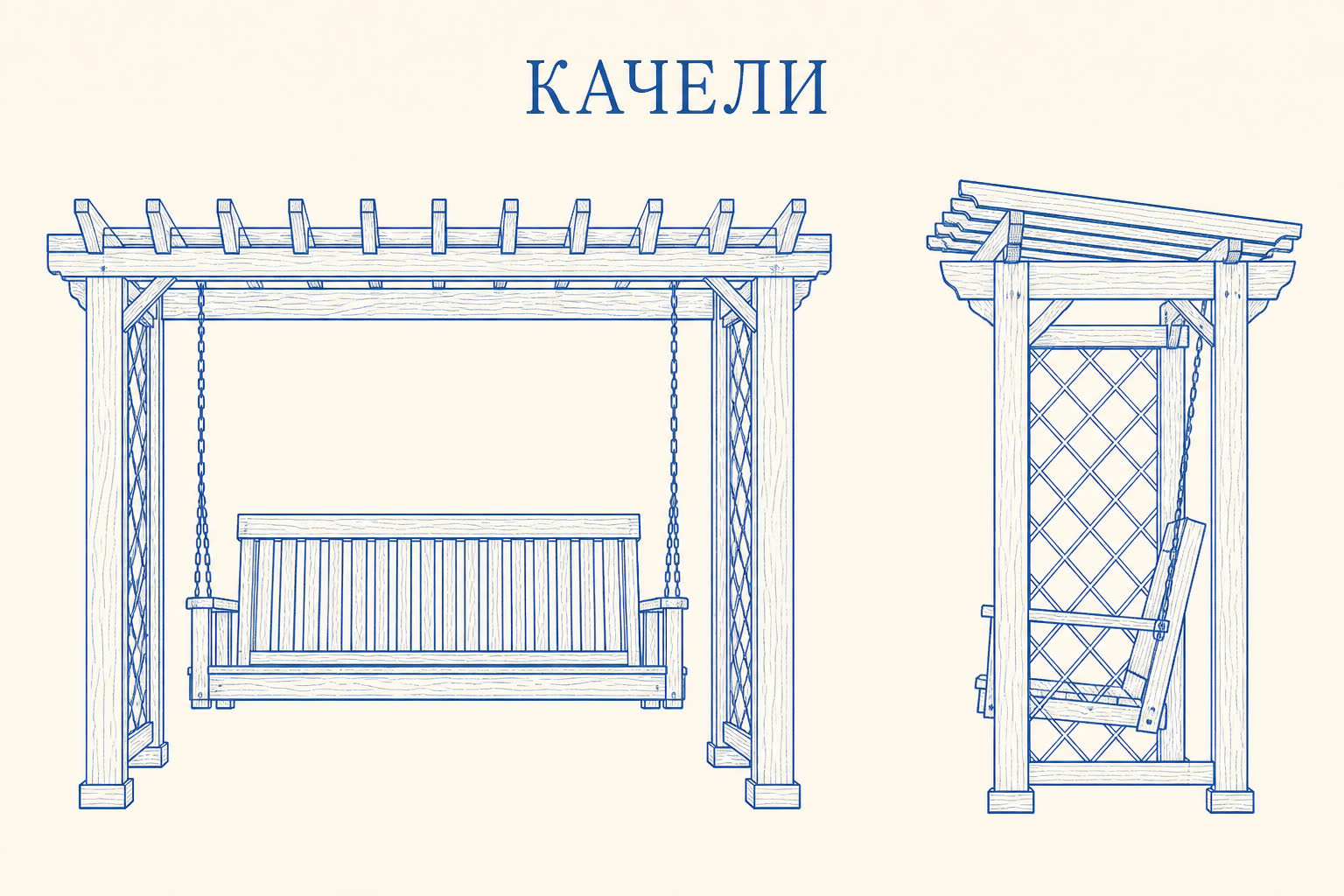 Пергола «Завиток» — чертёж