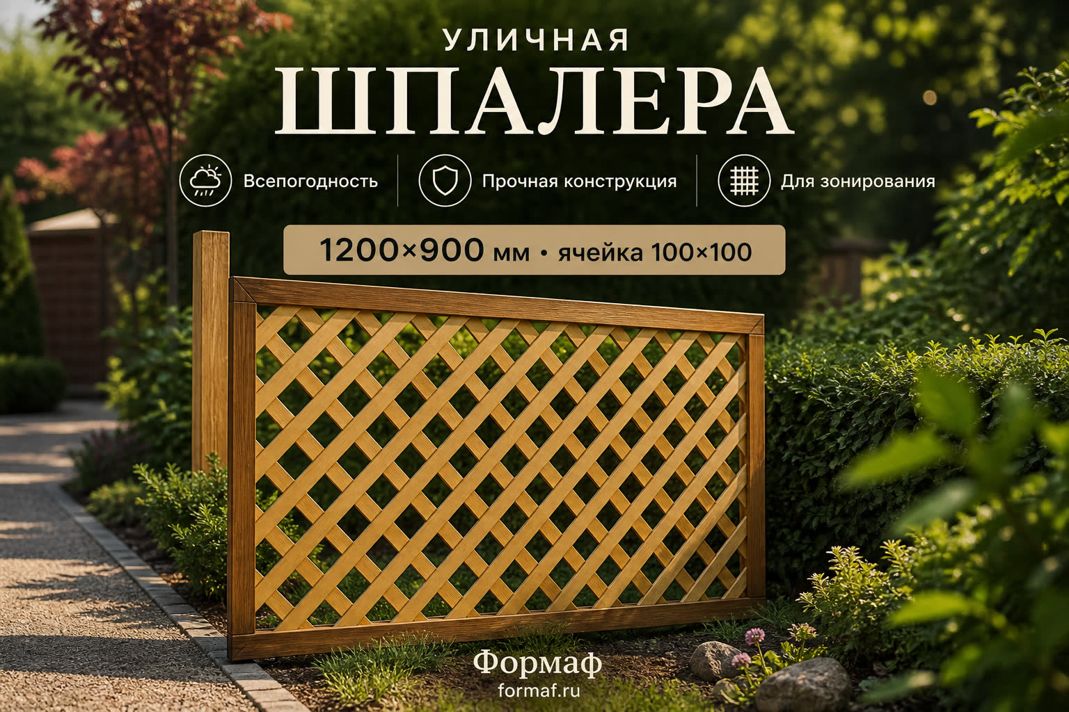 Шпалера «Решётка» — карточка